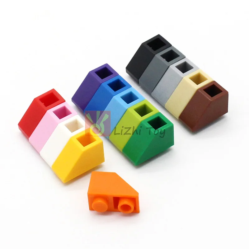 100pcs MOC 슬로프 반전 45 2x1 3665 DIY Enlighten 블록 벽돌 어린이를위한 조립 입자 장난감과 호환 가능