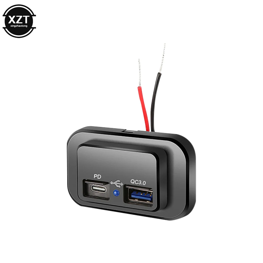 

Автомобильное зарядное устройство QC3.0 PD с двумя USB-портами