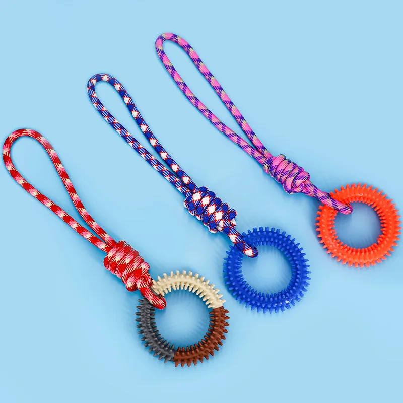Dog Toys Chew Toys for Dogs Interactive Training Pet Toy  Ring Spiked Ring Dog Teeth Cleaning Pet Supplies 6