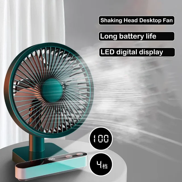 Original Foldable Electric Fan USB Charging Telescopic Fan Wall Mounted