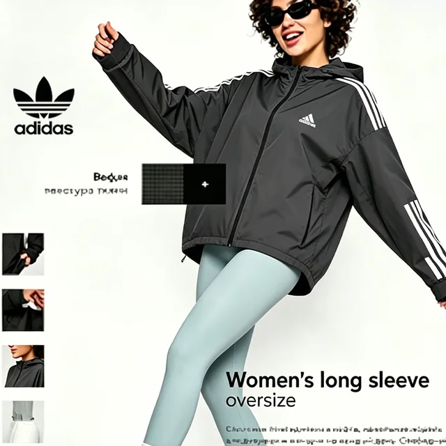Veste à capuche tissée Adidas pour femme JX1872 Noir Clima365 Coupe-vent 1