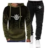 DAF Truck Logo 2024 Men's New Tracksuits Gradient Color Hooded Hoodie + Casual Printing Sweatpant Harajuku Sportwear Suits 5