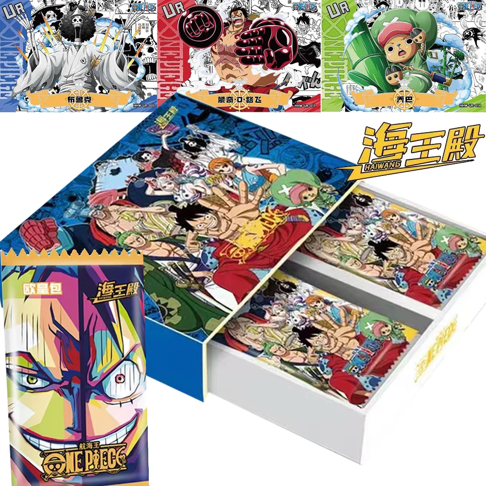 ONE PIECE Card for Kid Anime Figure Luffy Usopp FRANKY Noctilucent Drop Glue Colored Personal Signature Thick Card Popular Gifts