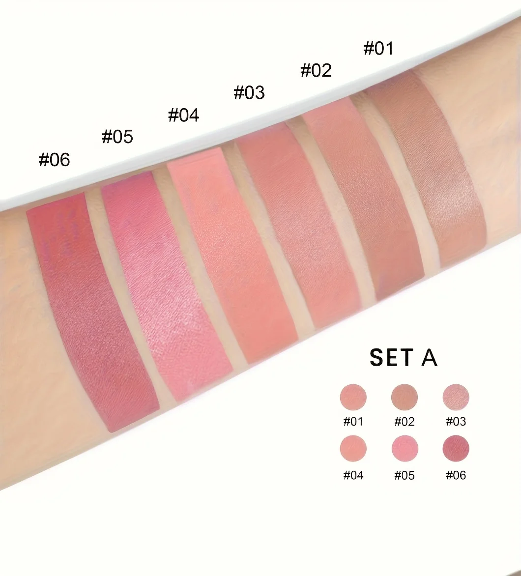 Long-lasting Matte Lipstick Collection 12 Shade Nude Bean Paste Set_voghion.com