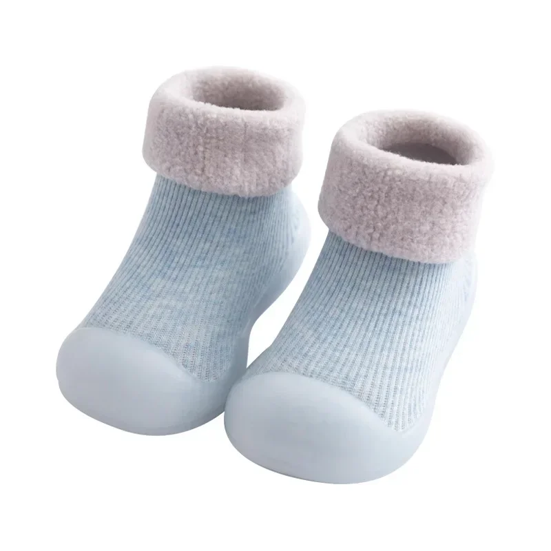 Fashion Winter Thick Warm Baby Toddler Shoes 2-4 Unisex Baby Shoes Newborn Toddler First Walkers Boy Soft Sole TPR Girl