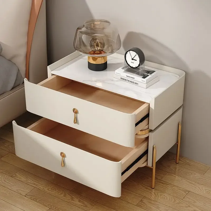 Storage Modern Nightstand Table Drawer Nordic Designer Trendy Nightstand Aesthetic Luxury Mesitas De Noche Bedroom Furniture
