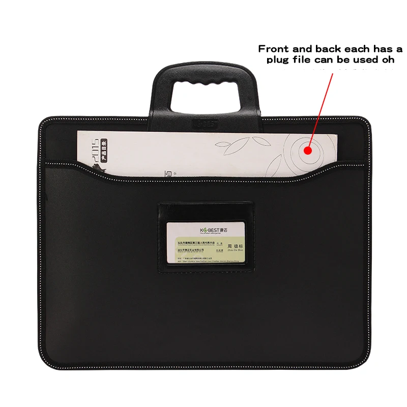 File Bag Laptop Handbag Multi-layer Folder Meeting Storage Briefcase Hand Carry Office