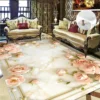 Flower 3D Luxury Carpet Living Room Large Area Rug Europe and America Home Decor Bedroom Rug Customizable Non-slip Floor Mat 1
