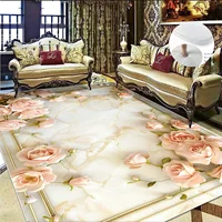 Flower 3D Luxury Carpet Living Room Large Area Rug Europe and America Home Decor Bedroom Rug Customizable Non-slip Floor Mat 1