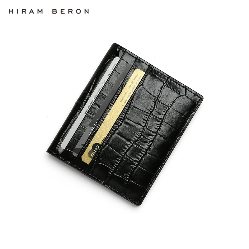 Hiram Beron Crocodile Embossed Leather Wallet Card Holder Popular Style for Middle East Family Boy Friend Gift 4