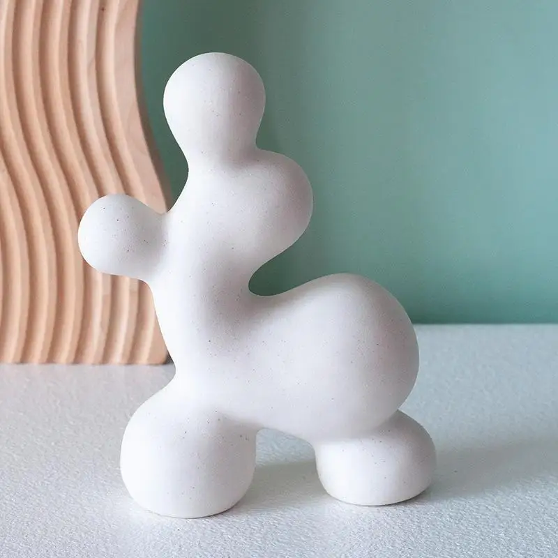 

Поделки для украшения дома, абстрактные белые нестандартные фигурки, Современные стильные украшения для гостиной, стола, аксессуары для офисного стола, подарок