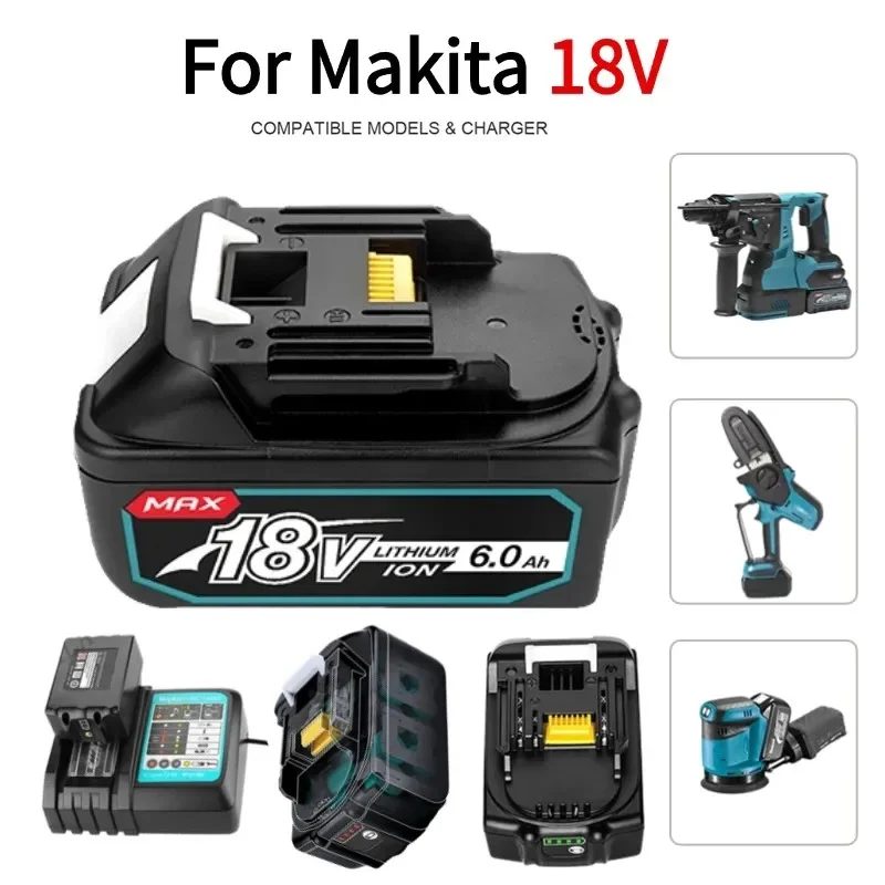 

18V Battery 6Ah For Makita BL1850B Li-ion Replacement Battery BL1850 BL1860B BL1860 BL1840B BL1830B BL1830 LXT-400 RU