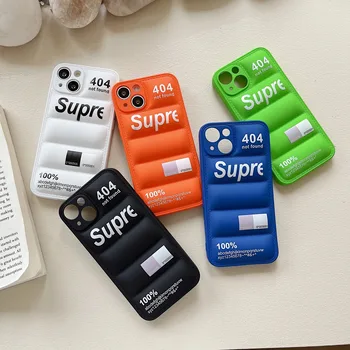Fashion Down Jacket Puffer Case for iPhone 17 Pro Max 16 15 14 Plus 13 12 11 XR Original Lovely Silicone i Phone Cover Etui 1