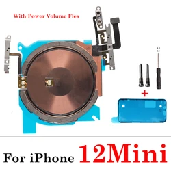 Wireless Charging Coil with NFC and Integrated Power Volume Flex Cable (For 12 mini 1set)