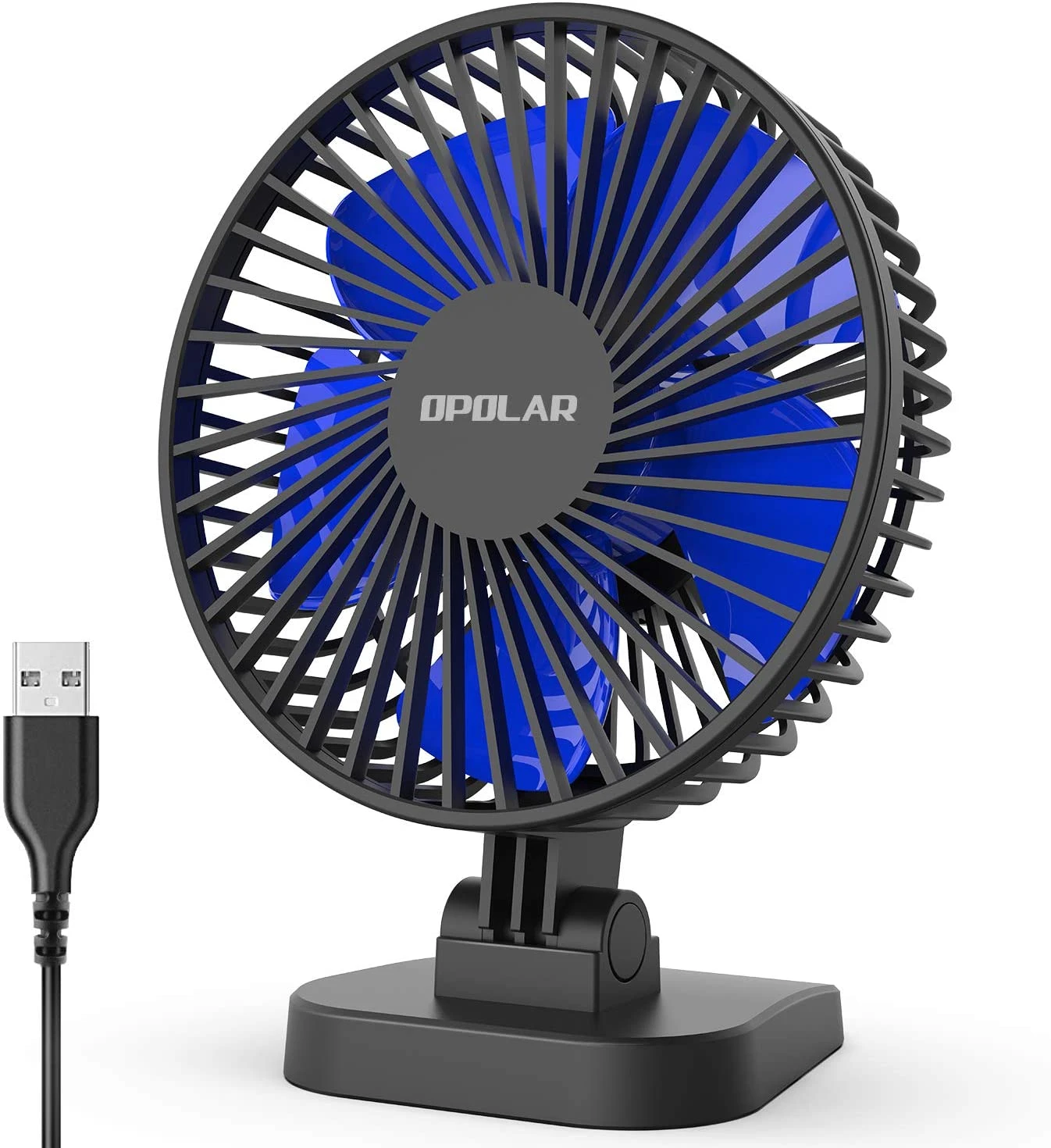 Mini USB Desk Fan Better Cooling Perfect,Strong Airflow Whisper Quiet Portable Fan for Desktop Office Table,3 Speeds,4.9 ft cord