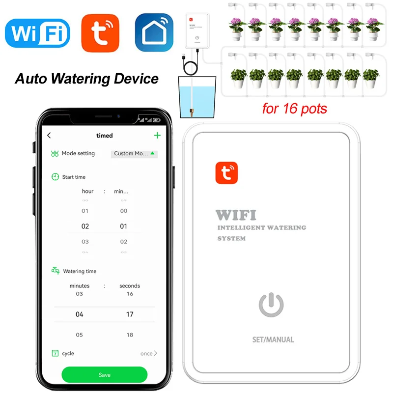 TuyaWIFIAutoWateringDeviceIntelligentTimedDripIrrigationSystem