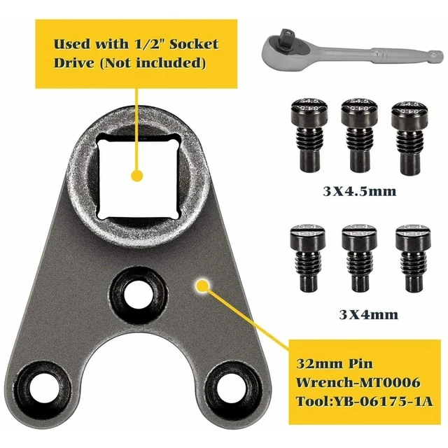 LE-JX Outboard Trim/Tilt Pin Wrench MT0006 32mm X 4mm YB-06175-1A And 115225fs Seal Kit Trim Tilt Cap Cylinder For Yamaha - Foto 6