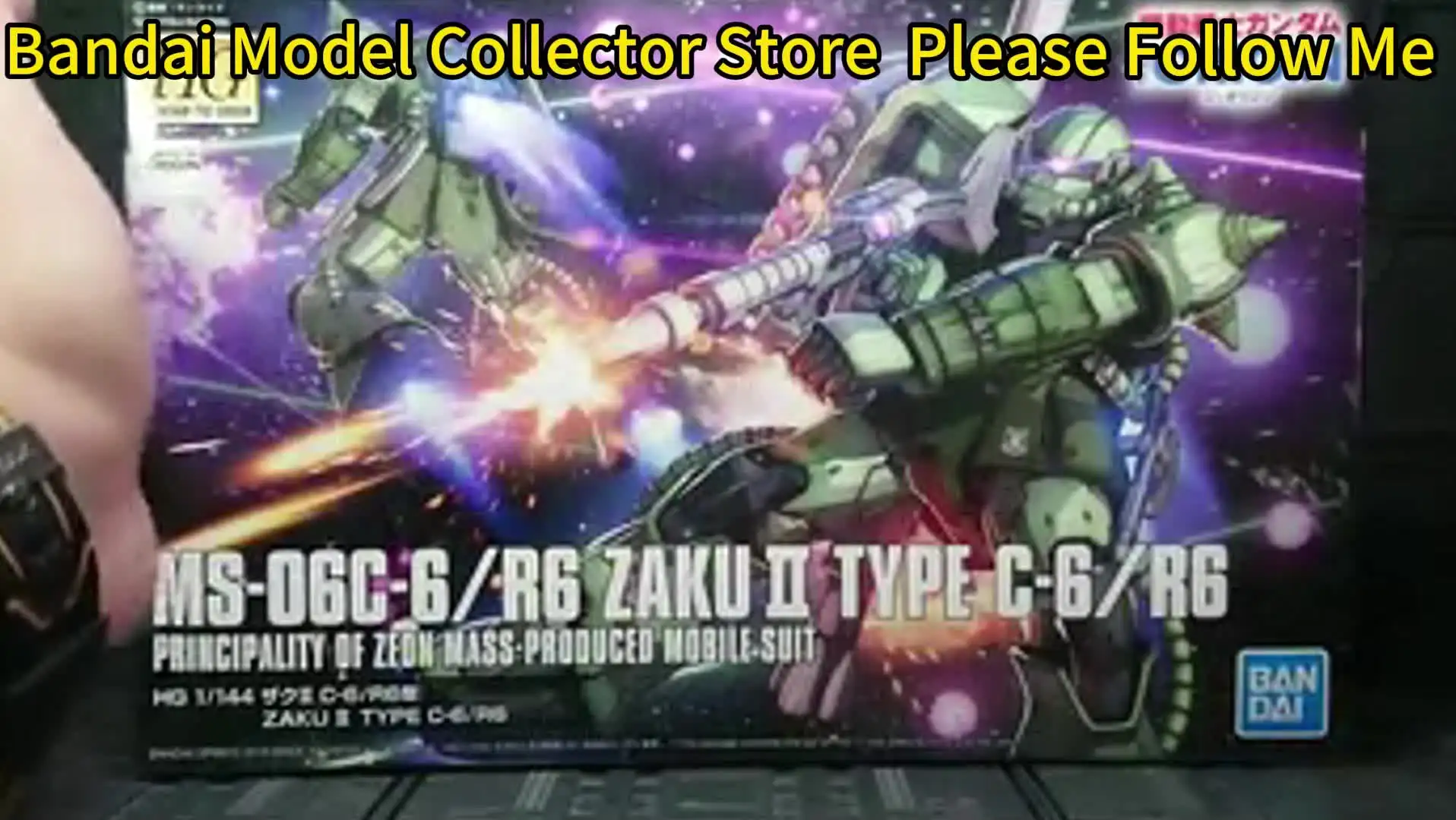 バンダイ-gundamモデルキットMS-06C zaku 2,アニメアクション