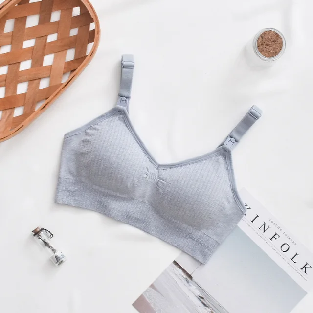 Breastfeeding bra pregnant women underwear maternity nursing bra maternity clothes Blue