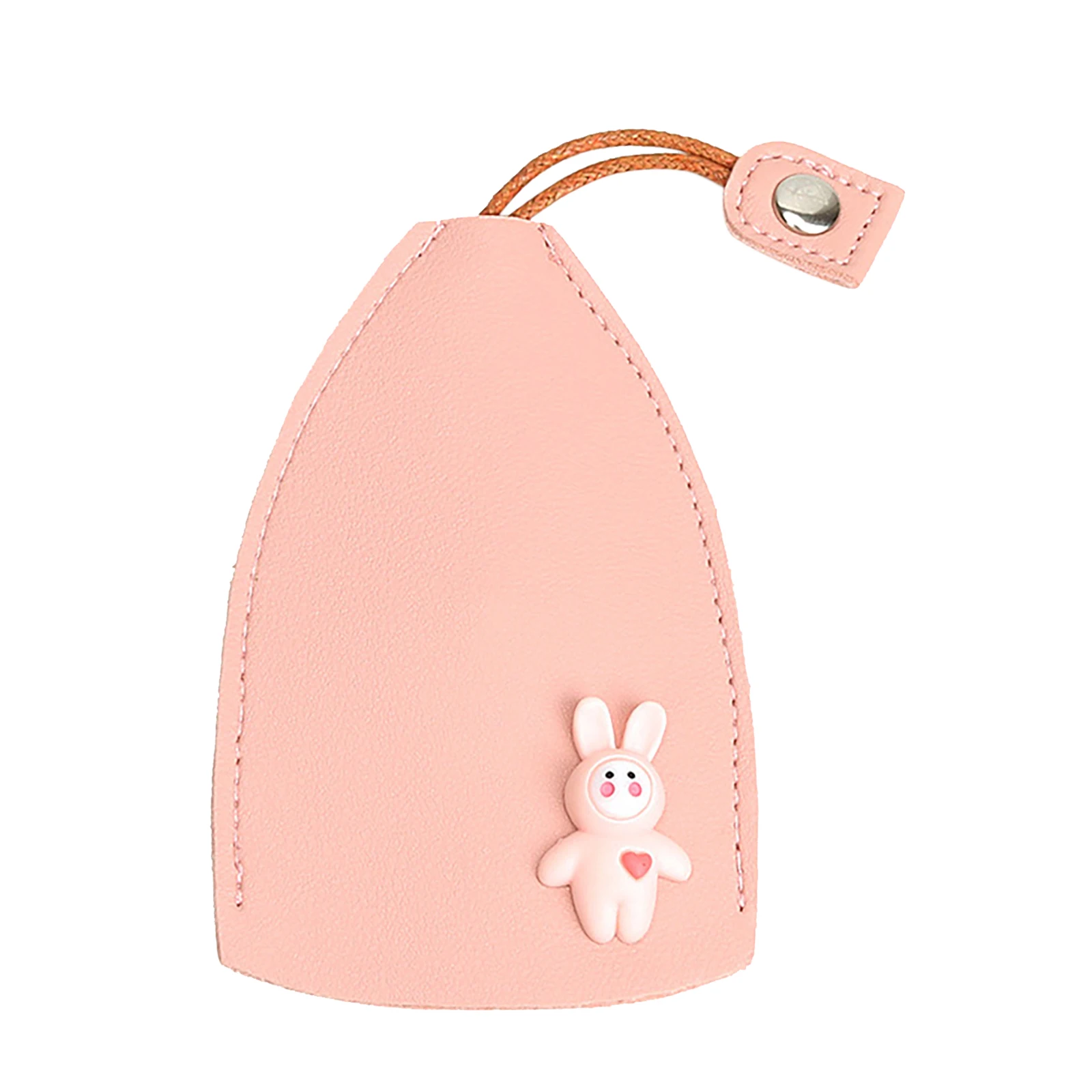 Cute Rabbit Creative Pull Type Key Bag PU Leather Key Wallets Housekeepers Car Key Holder Case Leather Keychain Pouch Sleeve
