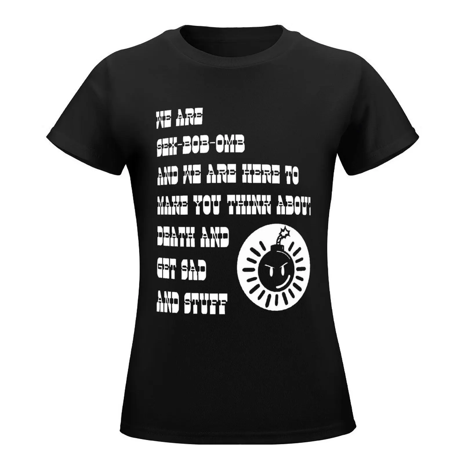 Siamo Sex Bob Omb Scott Pilgrim Vs. The W T-Shirt Girocollo Motion Top Tee Vintage Home Geeky