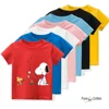 Vitality small fresh top Pure cotton fabric Snoopy cartoon comfortable soft children's top shirt pattern all match and fashion c 4