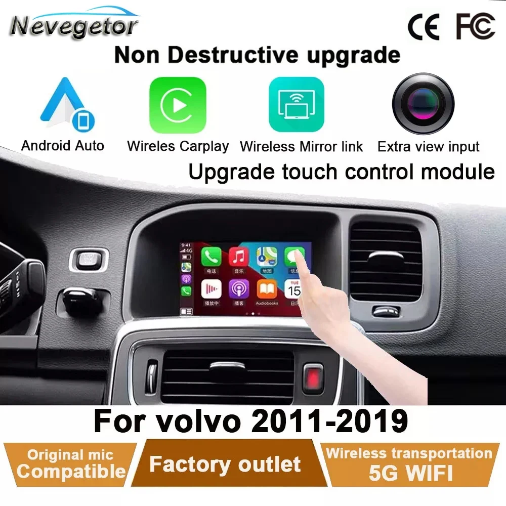 

Wireless Apple Carplay volvo Android Auto interface Decoder For volvo (2011-2019）XC60 S60 V40 V60 XC70 S80 C5 volvo Carplay