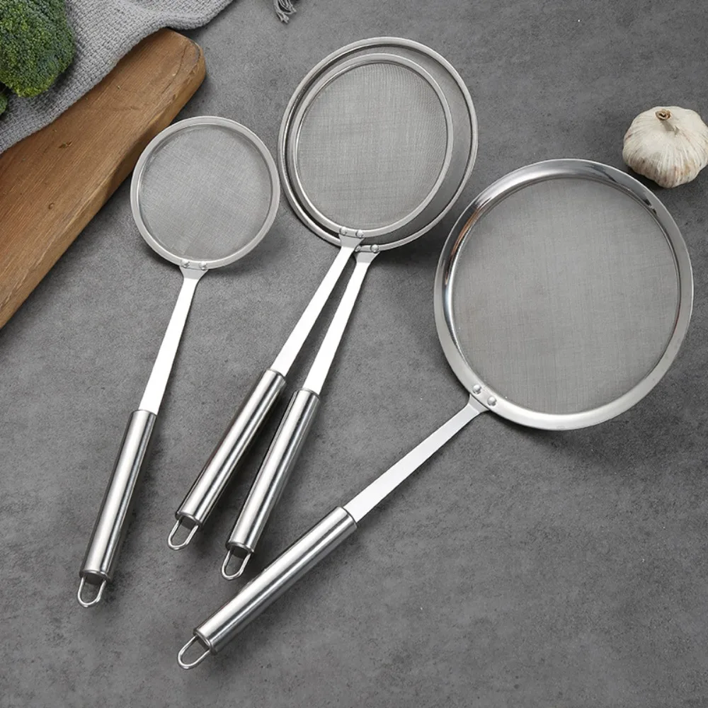 304 Stainless Steel Japanese Hot Pot Filter Mesh Percolator Soup Skimmer Spoon Fried Food Net Strainer Oil Skim Grease Foam