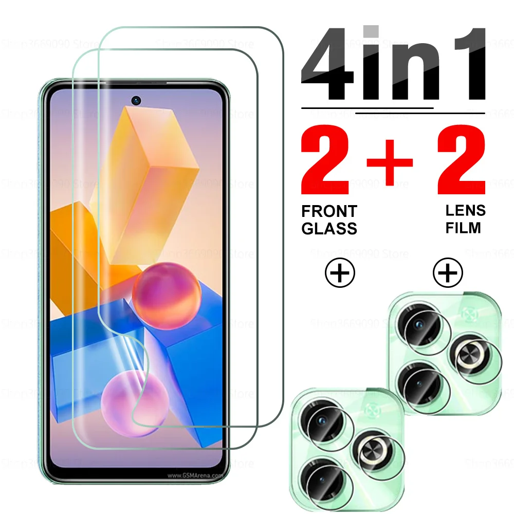 

4-в-1 Передняя Гидрогелевая пленка 4 в 1 для Infinix Hot 40i Защита объектива камеры для Infinix Hot 40 I I40 hot40i 6,56 ''Защитная пленка для экрана