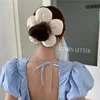 Extra Large Flower Elastic Hair Tie For Women Solid Color Rubber Bands Headband Scrunchie Ponytail Holder Hair Accessories 4