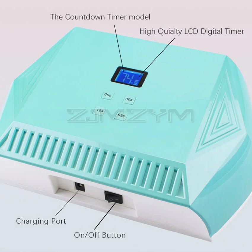투핸즈 큐어링 충전식 네일 램프 레드 라이트 젤 폴리쉬 드라이어 무선 매니큐어 머신 무선 네일 UV LED 램프
