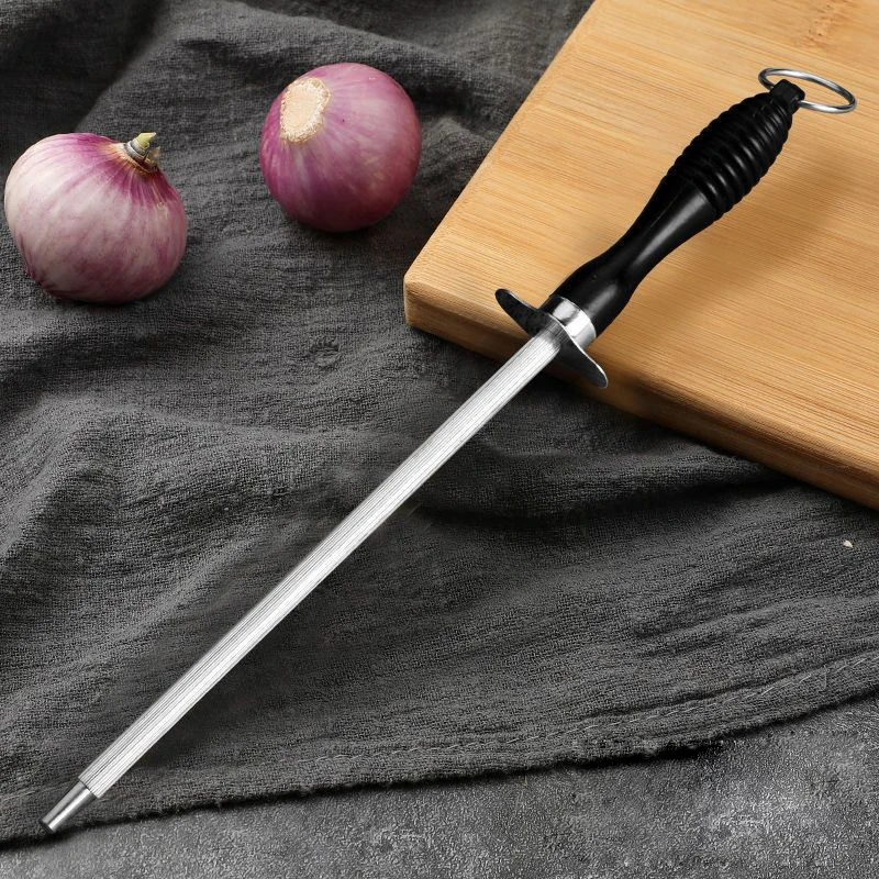 Professional Carbon Steel Knife Sharpener Rod Durable Knife Grinder with ABS Handle Sharpening Blade Rod Knife Kitchen Tool