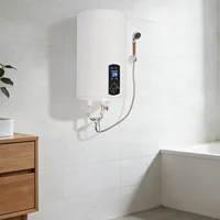 Chauffe-eau électrique 30L, 2000W, vertical, avec affichage numérique, robinet et douchette pour cuisine, salle de bain, salon, maison 6