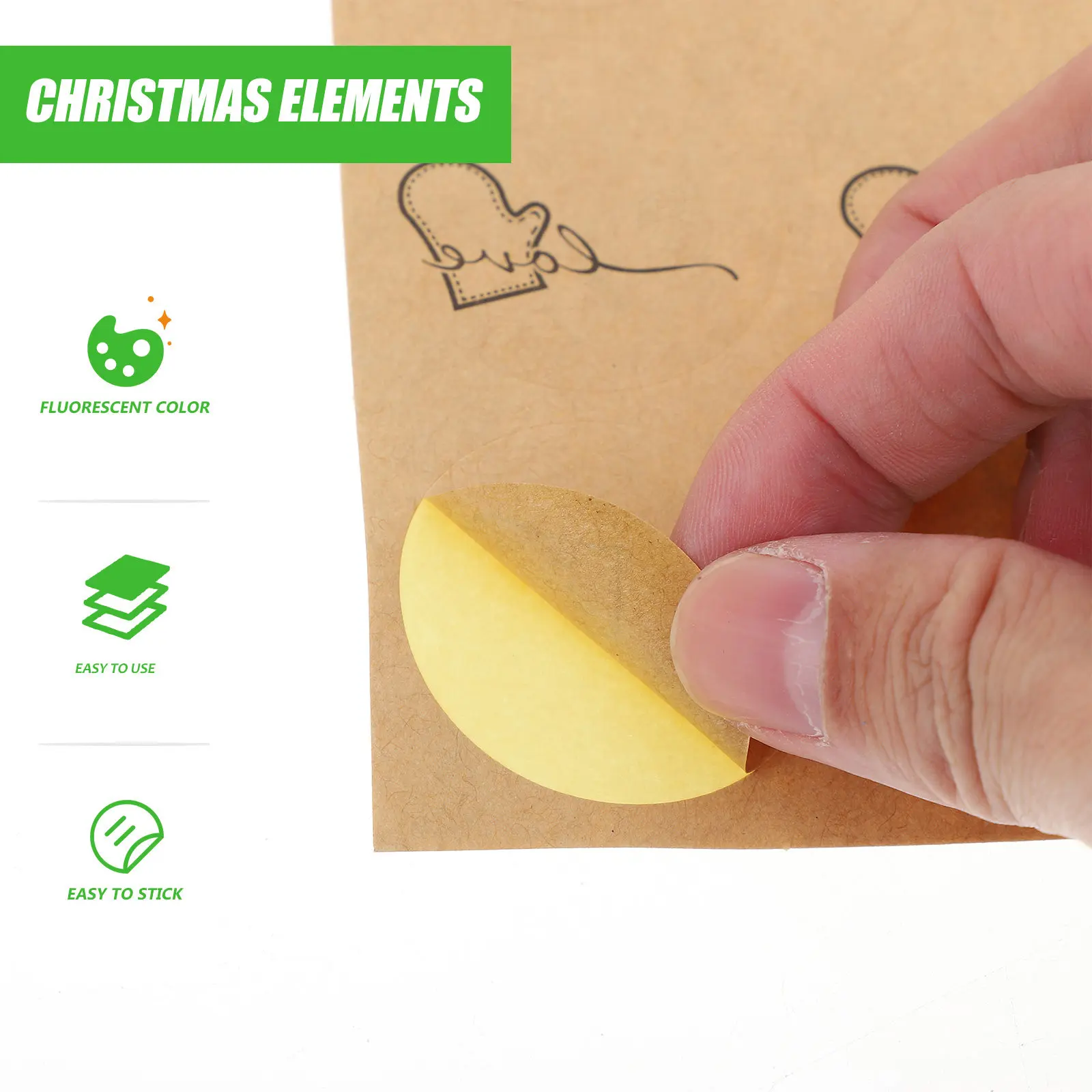 10장 종이 감사 스티커, 매끄러운 표면에 붙는 자가 접착식, 잔여물 없음, 베이킹 포장 라벨 씰 스티커