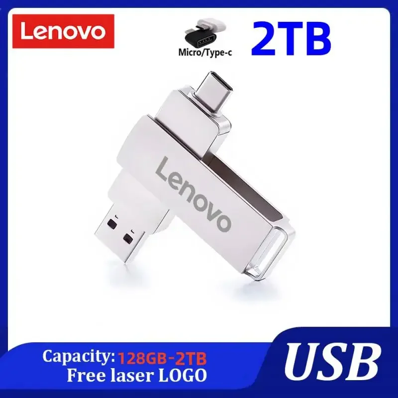 Lenovo Usb 3.0 Tipo C A Usb Flash Drive 2Tb Pen Drive 128Gb ~ 2Tb 2 In 1 Usb Memory Stick 128Gb Flash Disk Type-C Pendrive Per Pc