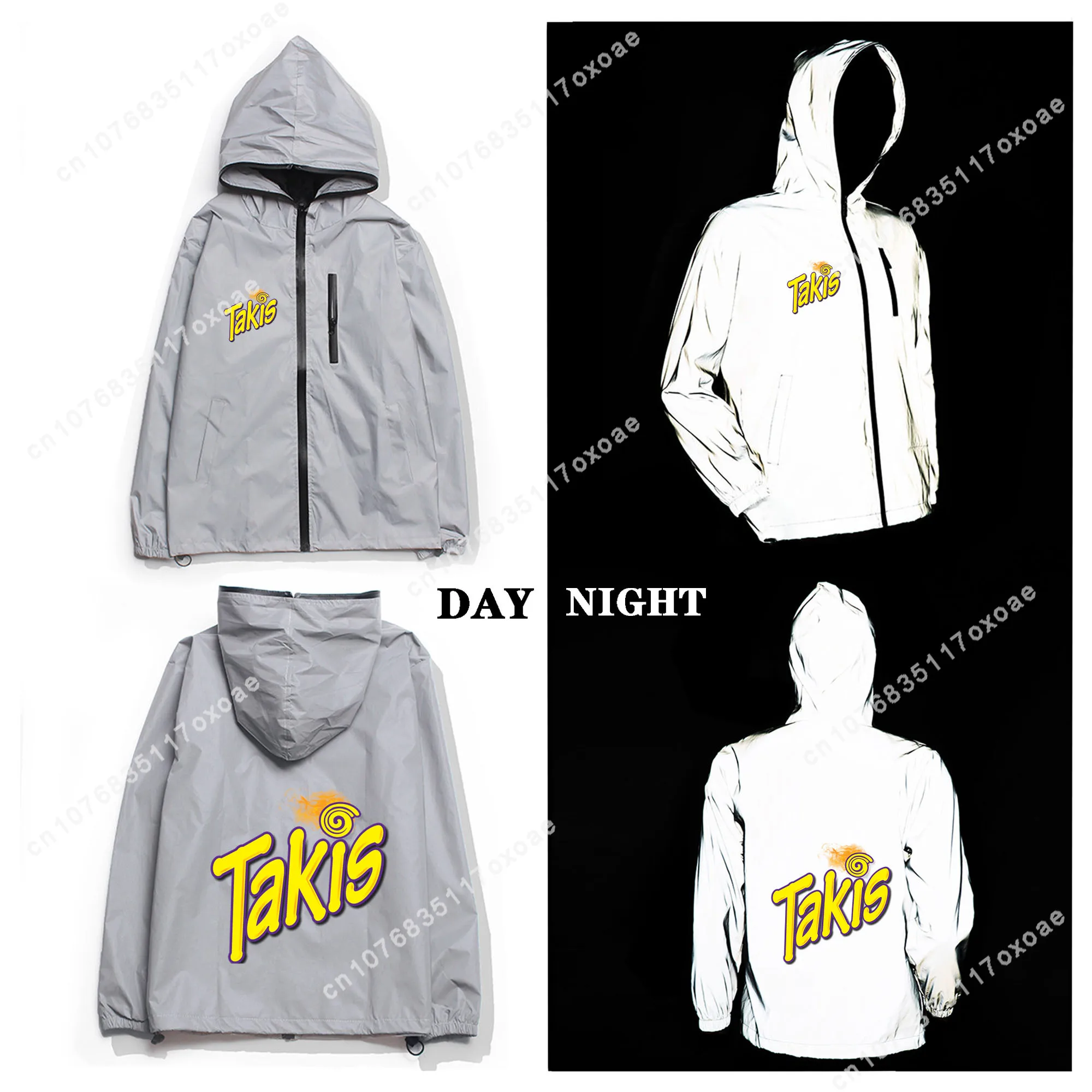 Funny Chips Takis Food Reflective Jacket Mens Womens Coat Hooded Windbreaker Run Jackets Cycling Hiking Zipper Custom Hoodie trendy arab scarf for hiking cycling and camping enthusiasts tactically kerchief