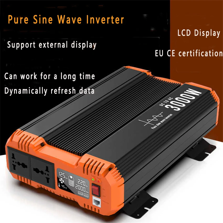 Pure Sine Wave Inverter DC 12V 24V To AC 220V High-power 3000W Inverter ...