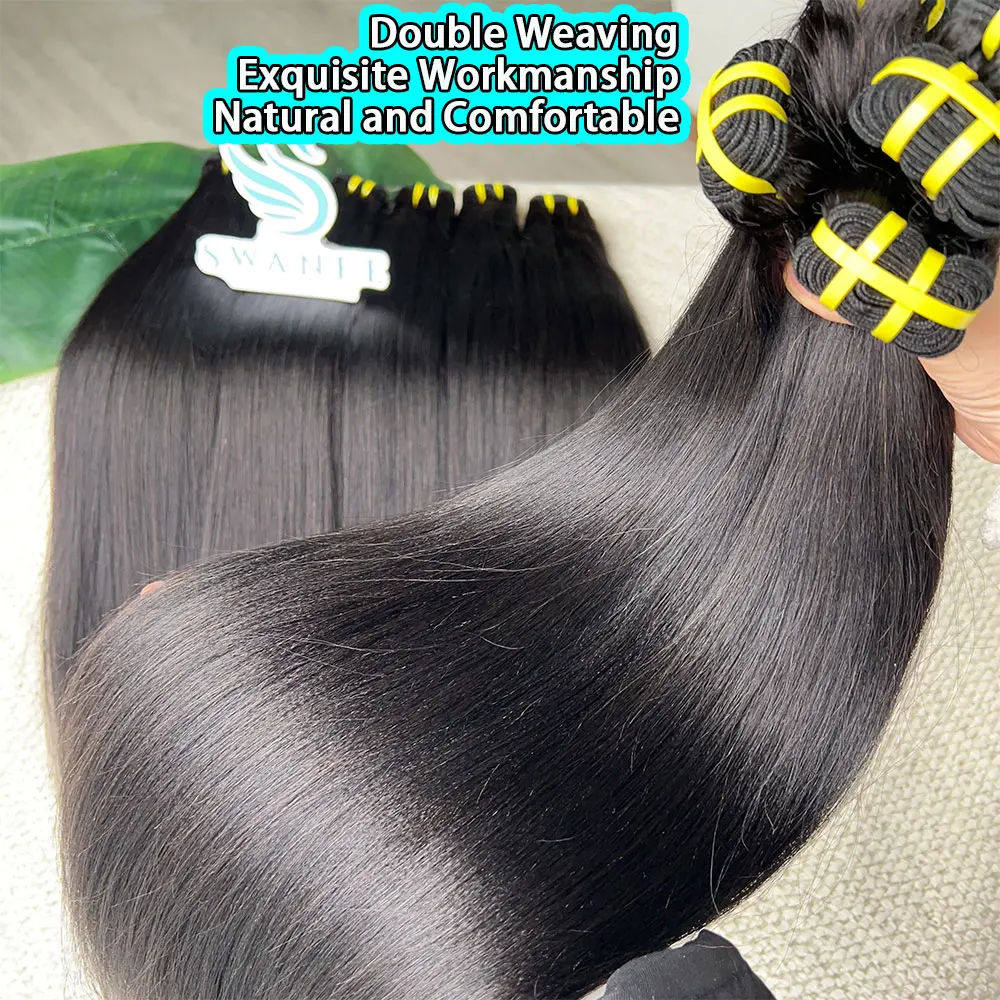 Light Yaki Straight 100% Raw Virgin Human Hair Extensions Wholesale #1B Natural Black Human Hair Weave Bundle Salon Supply 2