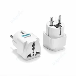 EU KR Adapter Electrical Socket Universal US AU To EU Power Adapters Spain France Travel Adapter Plug Converter Korea AC Outlets
