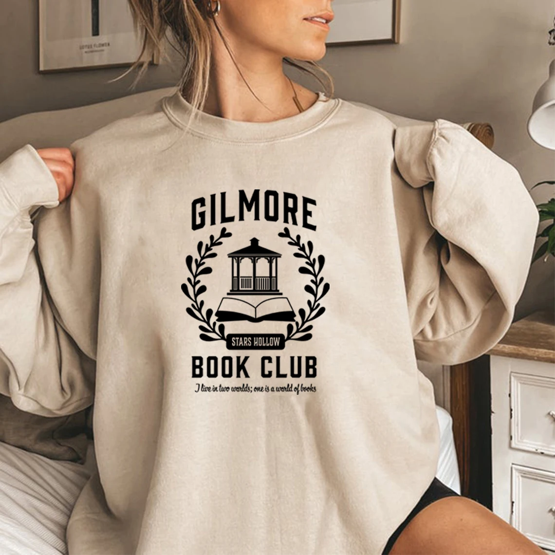 Women's Book Club Crewneck Sweatshirt, Gilmore Graphic