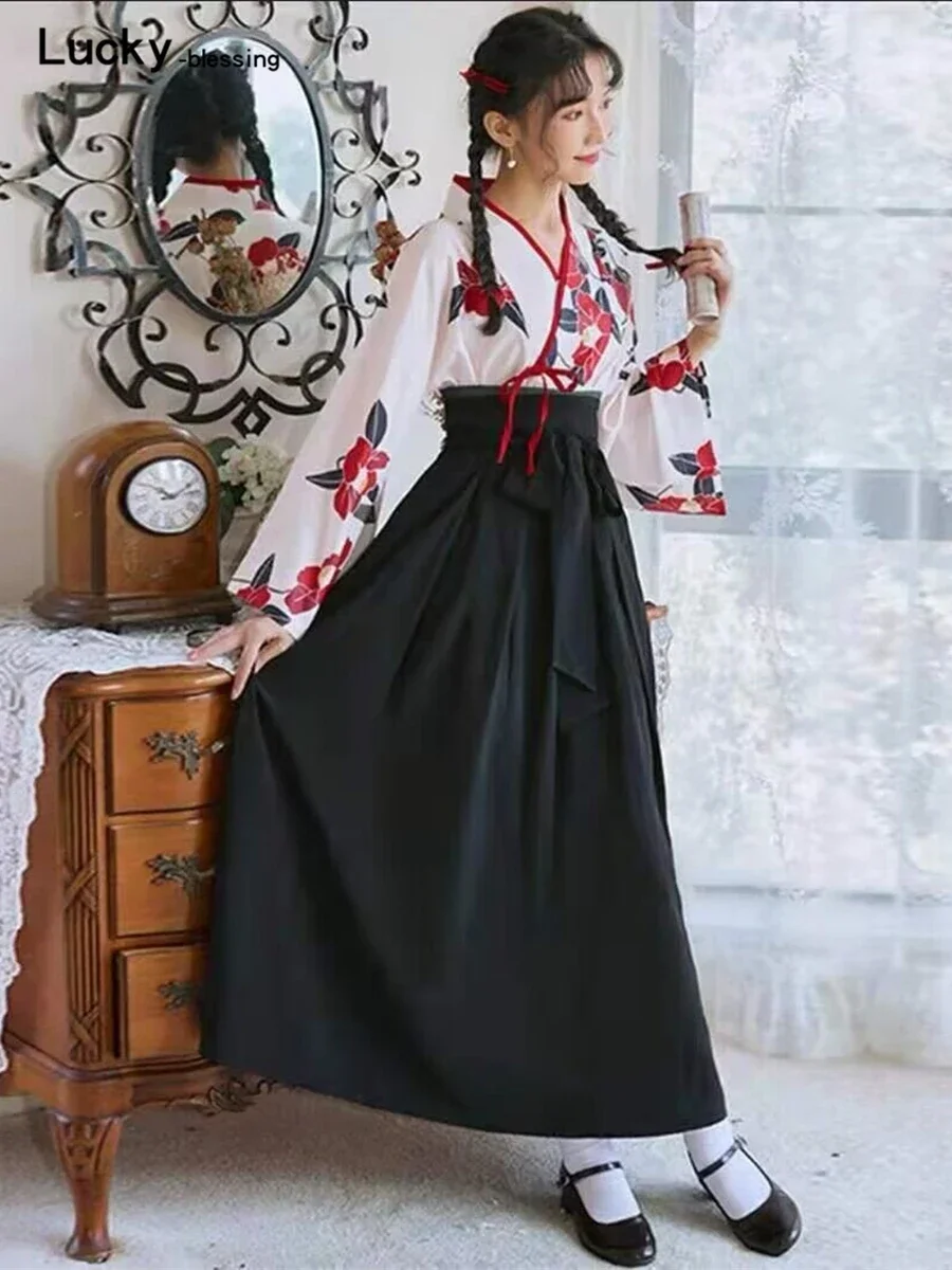 Kimono Sakura Girl Japanese Style Floral Print Vintage Dress Woman Costume Haori Robe Set For Party Yukata Asian Cosplay Clothes - AliExpress 200000532 Kimono Sakura Girl Japanese Style Floral Print Vintage Dress Woman Costume Haori Robe Set For Party Yukata Asian Cosplay Clothes - AliExpress 200000532