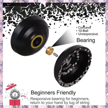 T84C-2X Unresponsive LIGHT CHASER X3 Competitive Yo-Yo,Alloy Yoyo For Beginners,And Practise Tricks With Glove And Strings 1