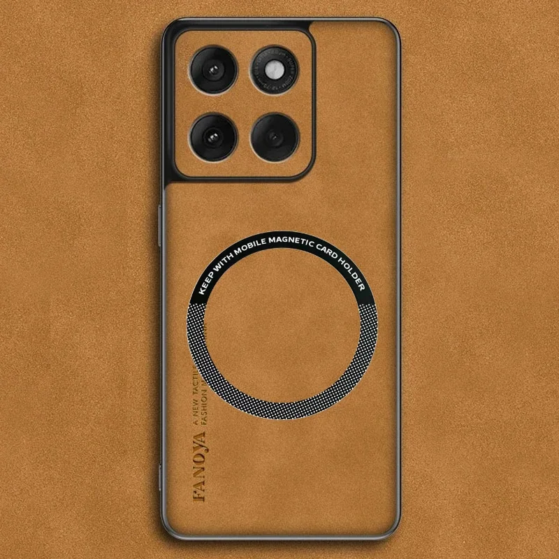 Leather Soft Phone Case with Magnetic Protection Cover