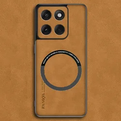 Leather Soft Phone Case with Magnetic Protection Cover - Motorola Signature (Brown)