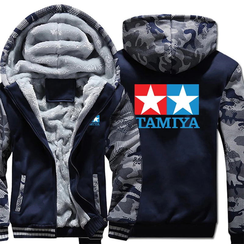 Winter Tamiya Hoodies Zipper Thick Unisex Tamiya Legendary 90's Car Toy Classic Logo Sweatshirt Man Coat Fleece Streetwear 5