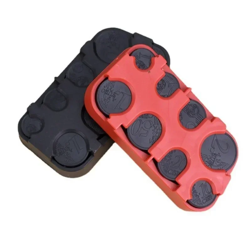 Coin Holder Euro Coin Dispenser Plastic Coin Boxes Money Box Collection Wallet Storage Organizer