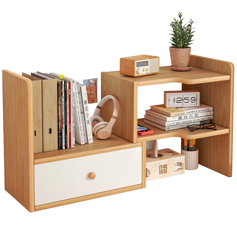 Simple Desk Storage Shelves, Small Bookshelves on The Table, Multi-storey  Storage, Office Solid Wood Pole, Partitions, Multi-fun - AliExpress