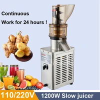 Commercial Use Big Power 1200W Large Inlet Slow Juicer Machine Whole Fruit Apple Pear Orange Cold Press Stainless Steel 1