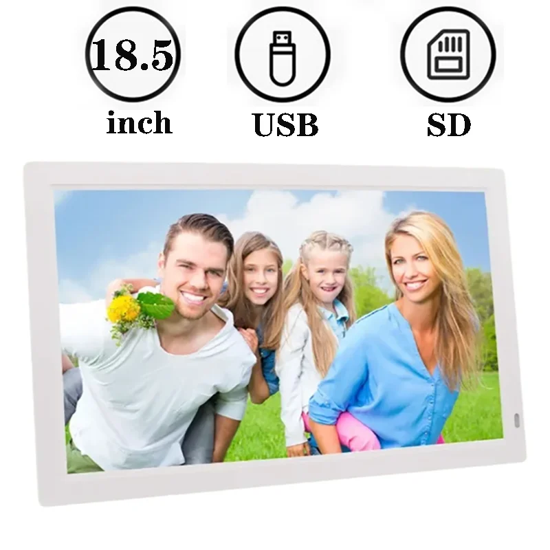 18.5-inch Digital photo frame 1366 * 768 USB/SD Video Picture Music Christmas Gift Digital photo frame Advertising machine