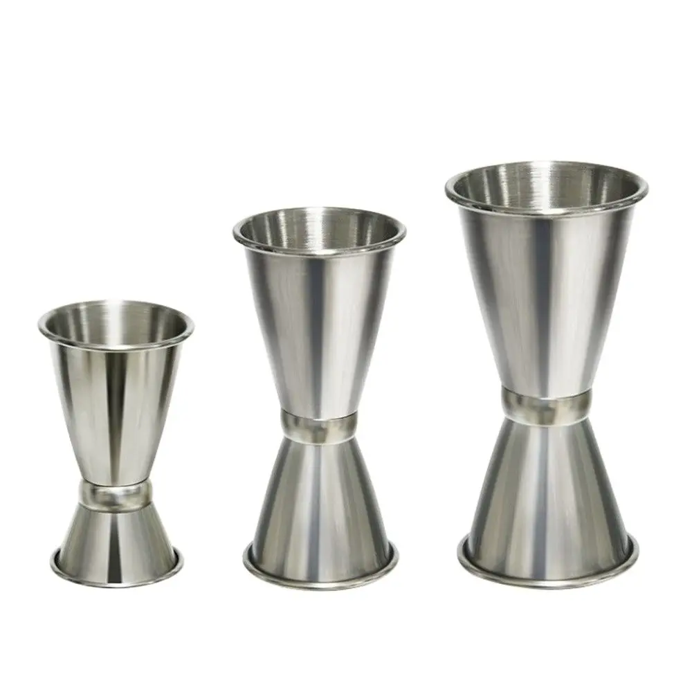 Stainless Steel Bar Wine Cocktail Shaker Jigger Single Double Shot